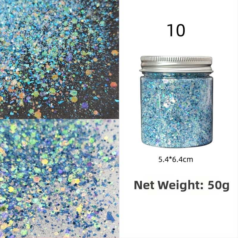 Nagu gliterēti ar PET materiālu, zvaigžņu debess raksts, korejiešu stila spožs pārklājums