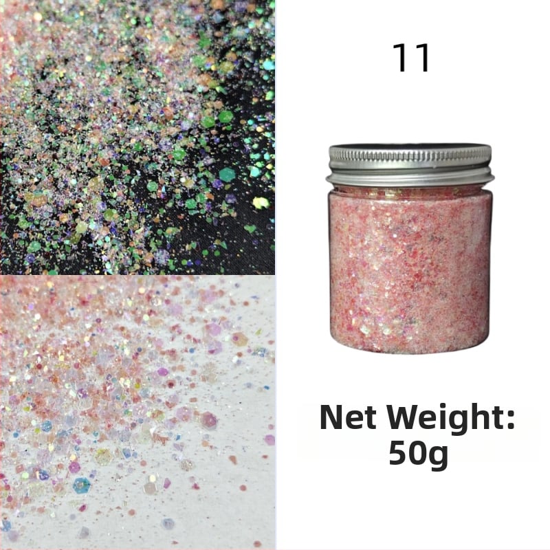 Nagu gliterēti ar PET materiālu, zvaigžņu debess raksts, korejiešu stila spožs pārklājums