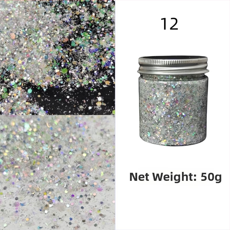 Nagu gliterēti ar PET materiālu, zvaigžņu debess raksts, korejiešu stila spožs pārklājums