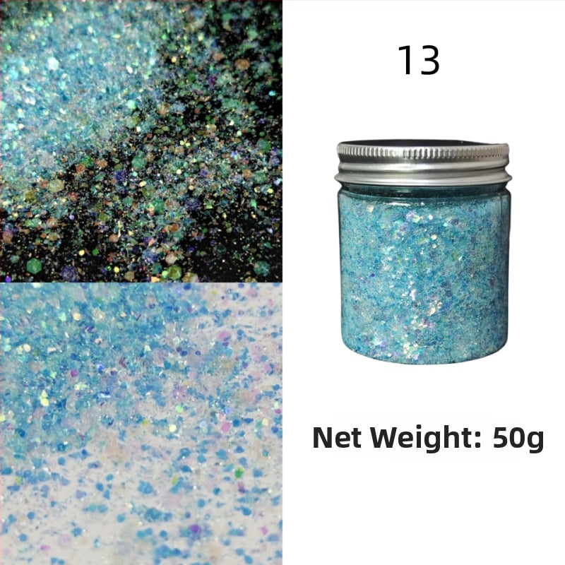 Nagu gliterēti ar PET materiālu, zvaigžņu debess raksts, korejiešu stila spožs pārklājums