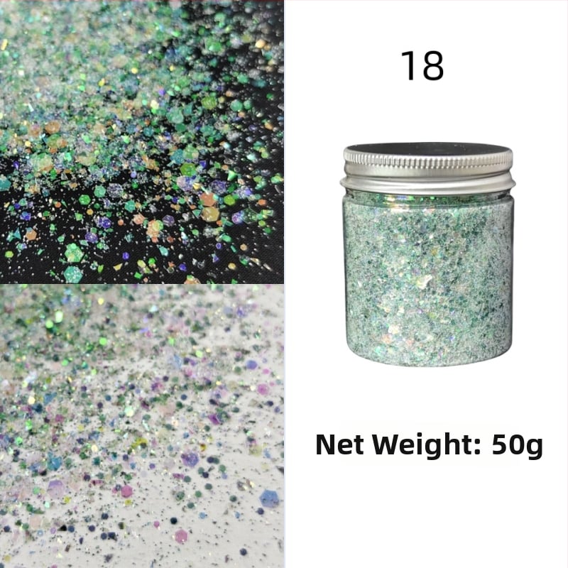 Nagu gliterēti ar PET materiālu, zvaigžņu debess raksts, korejiešu stila spožs pārklājums