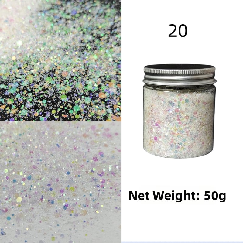 Nagu gliterēti ar PET materiālu, zvaigžņu debess raksts, korejiešu stila spožs pārklājums