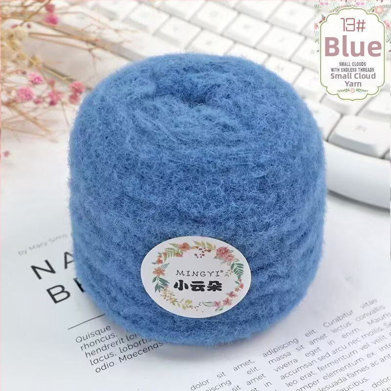 6-szálas Marshmallow mousse fonal horgoláshoz és kézi kötéshez — semi-worsted, felhő-szerű textúra tejwafla