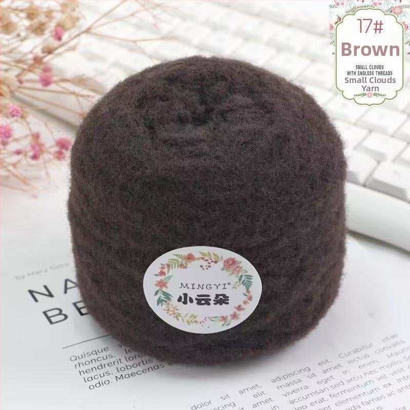 6-szálas Marshmallow mousse fonal horgoláshoz és kézi kötéshez — semi-worsted, felhő-szerű textúra tejwafla