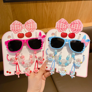 7 dalių rankų darbo plastiko plaukų aksesuarų rinkinys mergaitei, animacinio lėlytės stilius, princesių serija, nuo 3 metų