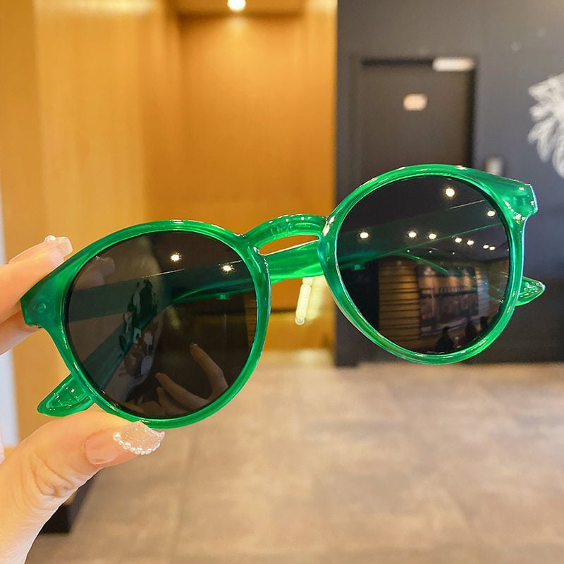 Bērnu saulesbrilles, ovāls rāmis, stikla lēcas, rāmis no metāla un TR+metāla, nepolarizētas, UV aizsardzība