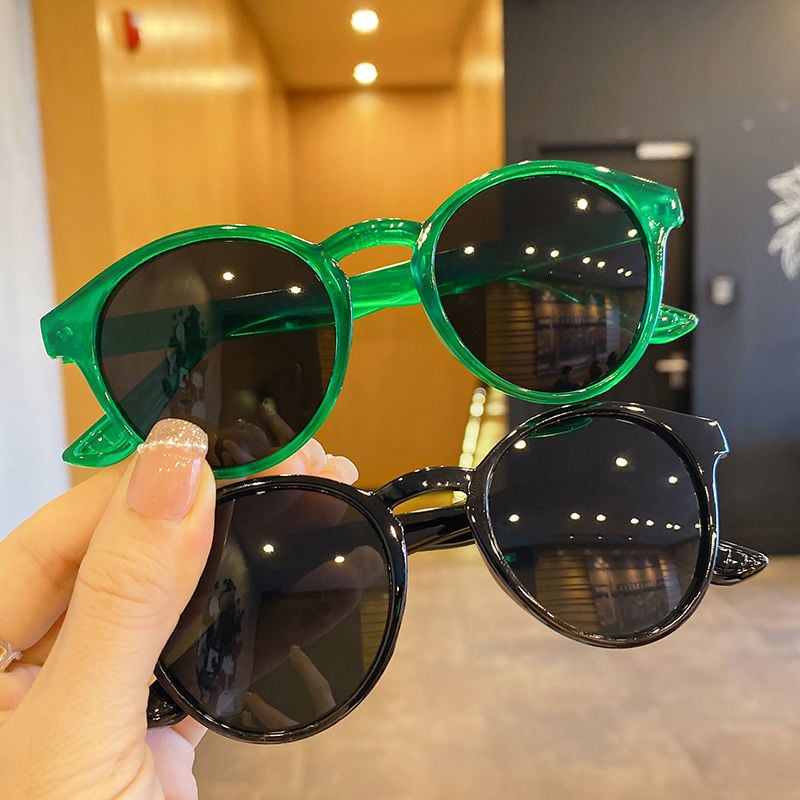 Bērnu saulesbrilles, ovāls rāmis, stikla lēcas, rāmis no metāla un TR+metāla, nepolarizētas, UV aizsardzība