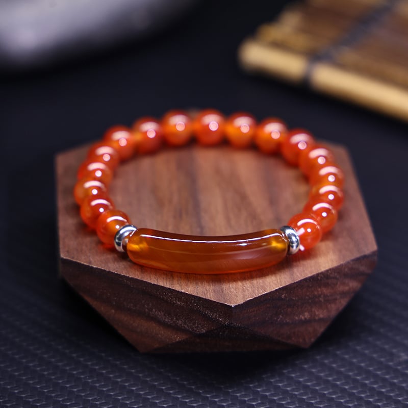 Ling shi dabīgā akmens rokassprādze, urbānais stils, universālais stils, apaļas pērlītes, rokdarbs