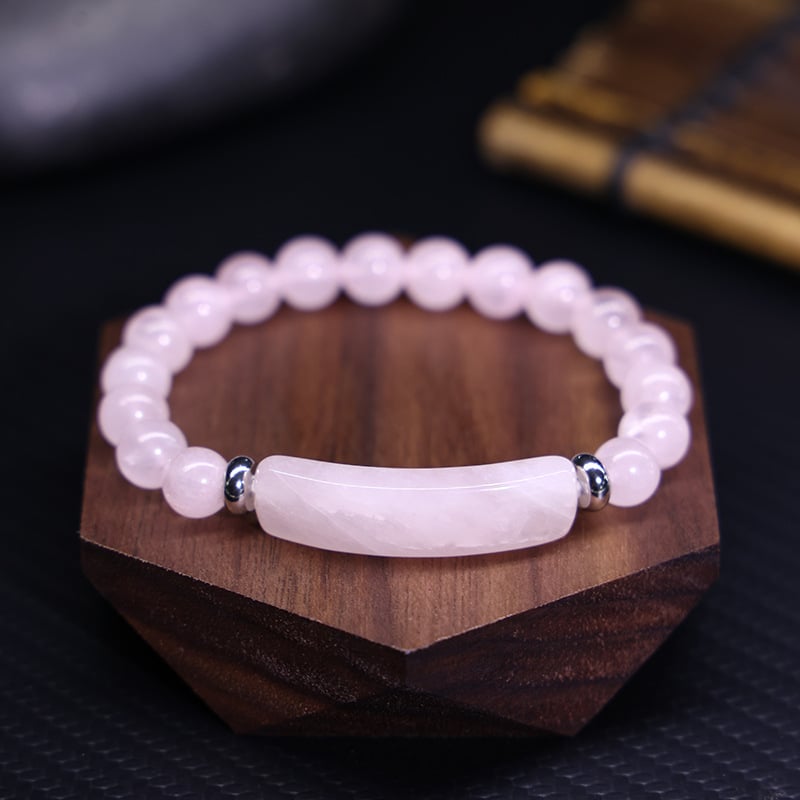 Ling shi dabīgā akmens rokassprādze, urbānais stils, universālais stils, apaļas pērlītes, rokdarbs