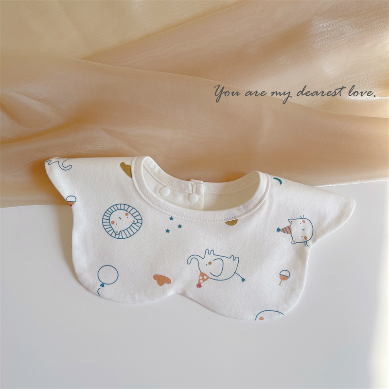 Dječji bib – pamuk (≥95%), vodootporan, karikatura uzorak, za novorođenčad 0–1 godina