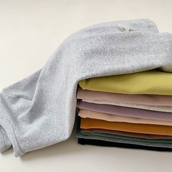 Vaikų ilgomis rankovėmis bazinis sluoksnis marškinėliai, 95,7% medvilnė, švelnus apdorojimas, apvali kaklo linija, tinkamas rudenį ir žiemai