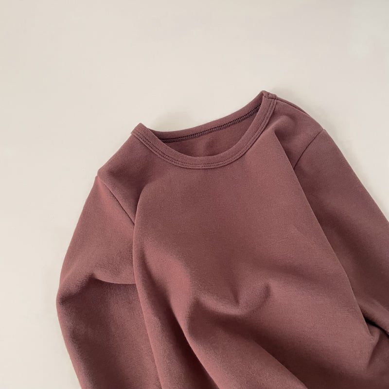 Vaikų ilgomis rankovėmis bazinis sluoksnis marškinėliai, 95,7% medvilnė, švelnus apdorojimas, apvali kaklo linija, tinkamas rudenį ir žiemai