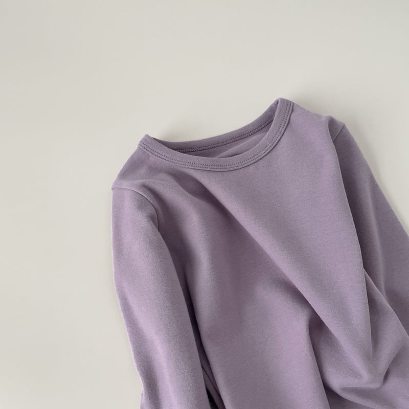 Vaikų ilgomis rankovėmis bazinis sluoksnis marškinėliai, 95,7% medvilnė, švelnus apdorojimas, apvali kaklo linija, tinkamas rudenį ir žiemai