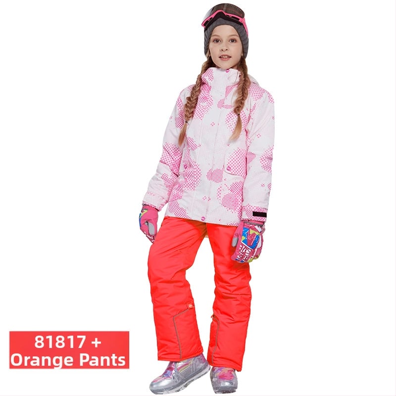 Phibee bērnu slēpošanas kostīms – elpojošs, ūdensizturīgs 5000, pret vēju, polāra flīsa oderējums, Space Cotton pildījums