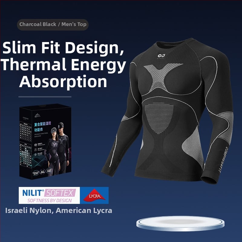 Rexchi terminis greitai džiūstantis apatinių komplektas su Lycra, dryžių raštas, unisex, kompresijos kirpimas, šiltas ir kvėpuojantis žiemai ir rudeniui