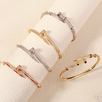 Vario lydinio apyrankė su cirkonio akmenimis, 15 g, originalus dizainas