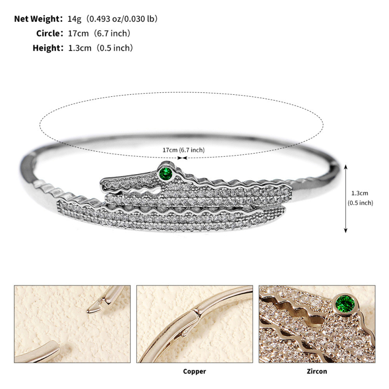 Vario lydinio apyrankė su cirkonio akmenimis, 15 g, originalus dizainas