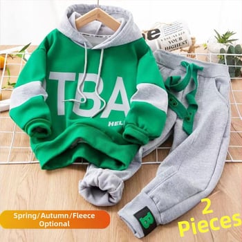 Vaikiškas dviejų dalių kostiumas su ilgomis rankovėmis (megztas audinys, triušio kailis 91–95%, pavasaris 2025)