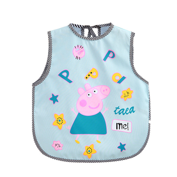 Bezrukavni hranidbeni bib za djecu - karikatura uzorak, mješavina poliestera i pamuka, unisex, uzrast 1–3 godine (Karikatura uzorak; Mješavina poliestera i pamuka; Unisex; Uzrast 1–3 godine)