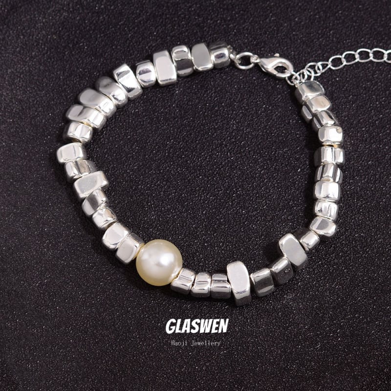 Гривна от медни мъниста с кръгли елементи, геометричен минималистичен дизайн за жени, електроплатиран завършек