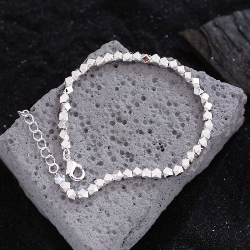 Гривна от медни мъниста с кръгли елементи, геометричен минималистичен дизайн за жени, електроплатиран завършек