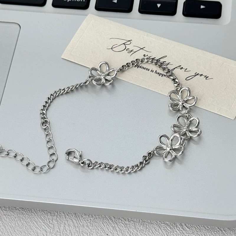 Гривна от медни мъниста с кръгли елементи, геометричен минималистичен дизайн за жени, електроплатиран завършек