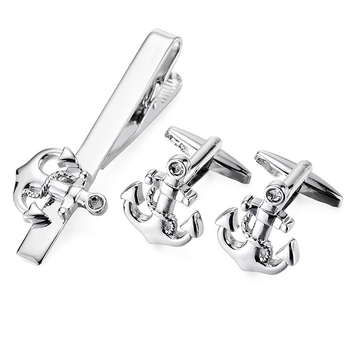 Apročių segtuko ir kaklaraiščių klipo rinkinys - Varis, Unisex, Geometrinis dizainas, Elektroplakavimas