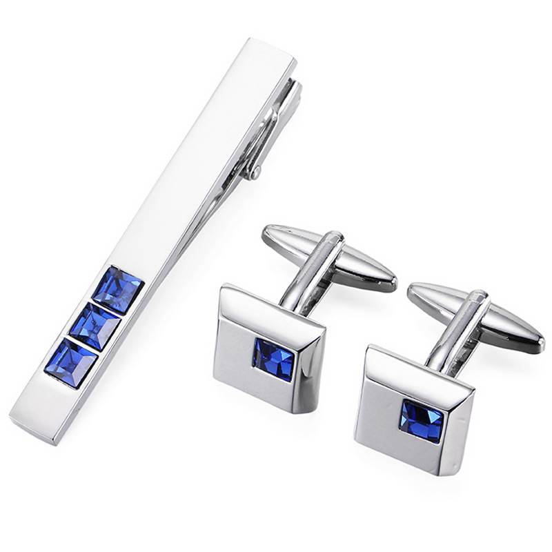 Apročių segtuko ir kaklaraiščių klipo rinkinys - Varis, Unisex, Geometrinis dizainas, Elektroplakavimas