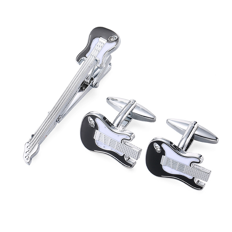 Apročių segtuko ir kaklaraiščių klipo rinkinys - Varis, Unisex, Geometrinis dizainas, Elektroplakavimas