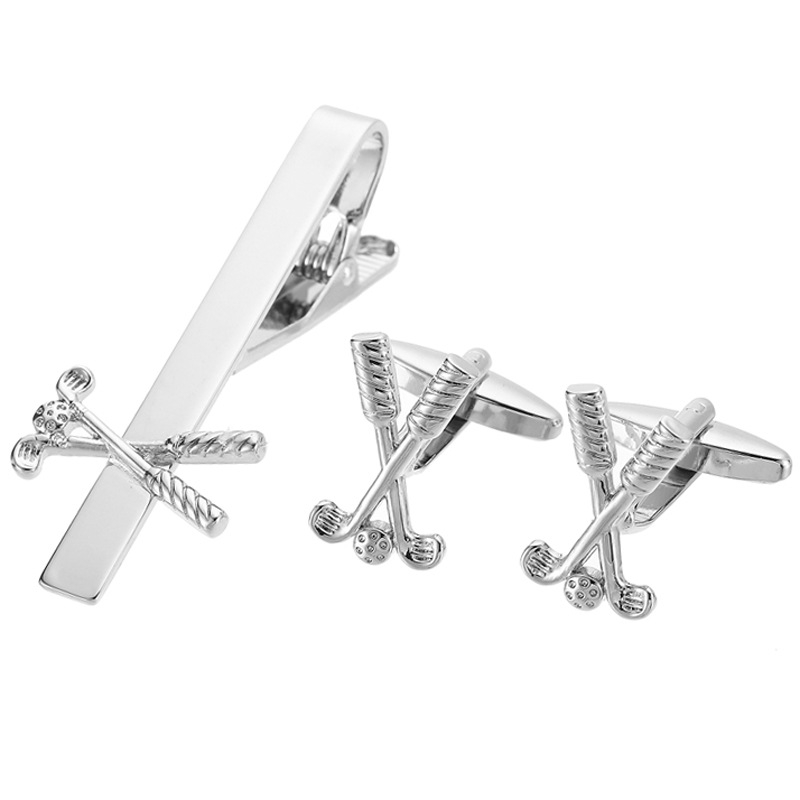 Apročių segtuko ir kaklaraiščių klipo rinkinys - Varis, Unisex, Geometrinis dizainas, Elektroplakavimas