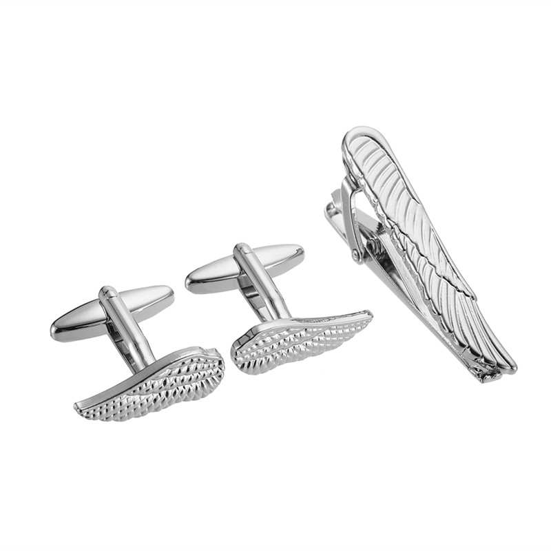 Apročių segtuko ir kaklaraiščių klipo rinkinys - Varis, Unisex, Geometrinis dizainas, Elektroplakavimas