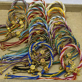 Rokassprādze, rokām adīta aukla, etniska stila, unisex (Materiāls: aukla; Pārstrādes tehnika: aušana; Pavasaris 2025; Zīmols: Dream cherish)