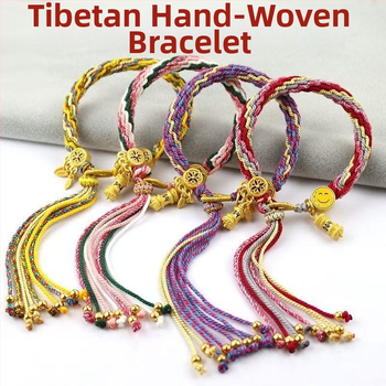 Rokassprādze, rokām adīta aukla, etniska stila, unisex (Materiāls: aukla; Pārstrādes tehnika: aušana; Pavasaris 2025; Zīmols: Dream cherish)