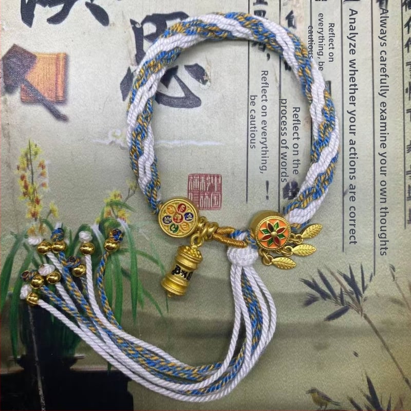 Rokassprādze, rokām adīta aukla, etniska stila, unisex (Materiāls: aukla; Pārstrādes tehnika: aušana; Pavasaris 2025; Zīmols: Dream cherish)