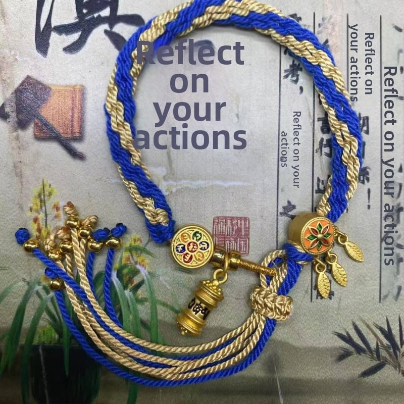 Rokassprādze, rokām adīta aukla, etniska stila, unisex (Materiāls: aukla; Pārstrādes tehnika: aušana; Pavasaris 2025; Zīmols: Dream cherish)