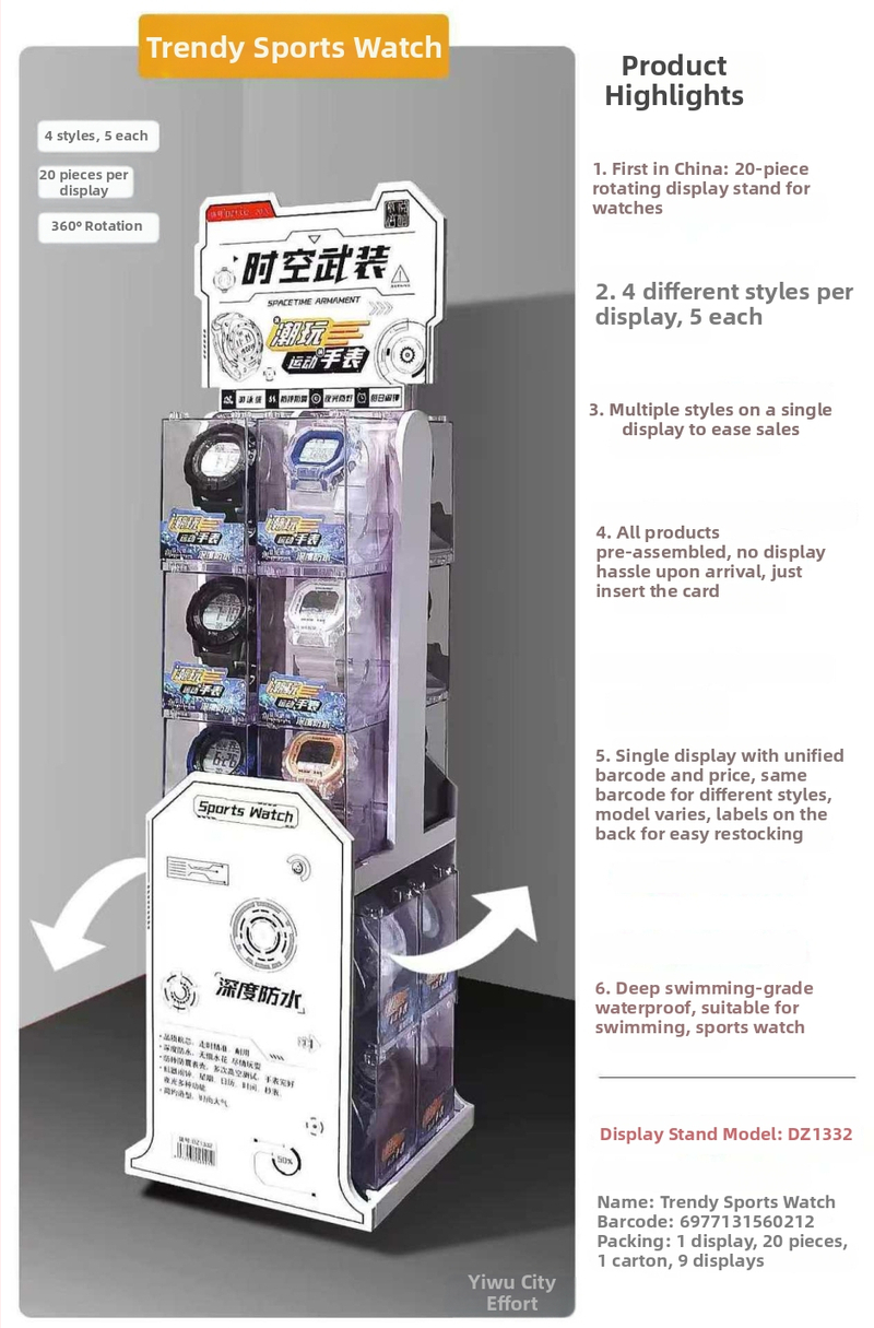 Elektroniline laste kell digitaalse kuvaga, ümmargune näidik, korpus ja rihm resinist, veekindel kuni 25 m