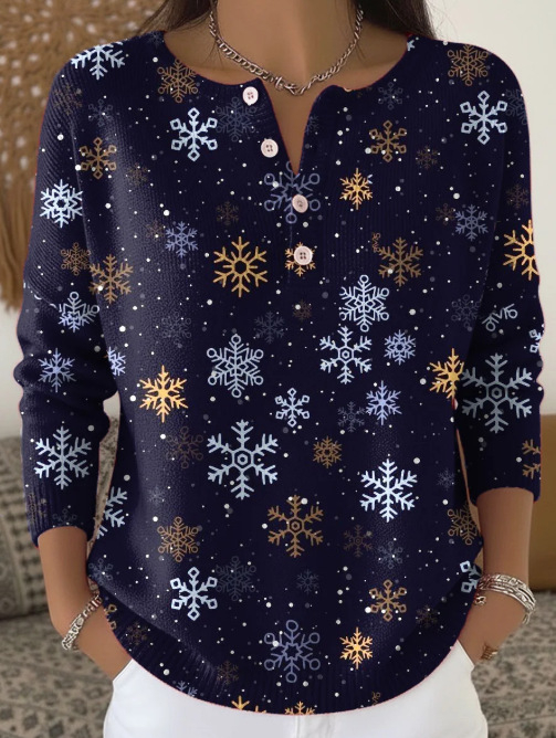 3D nyomtatású polo pulóver, hosszú ujjú, poliészter anyag, 4 gombos placket, lazább japán-koreai stílus (3D nyomtatás; 4 gombos placket; poliészter 95%+; hosszú ujjú)