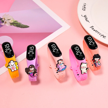 Laste elektrooniline käekell õpilastele, digitaalne näidik, veekindel 15 m, elektrooniline mehhanism, ristkülikukujuline dial 18 mm