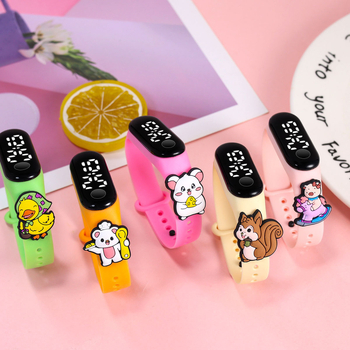 Laste elektrooniline käekell õpilastele, digitaalne näidik, veekindel 15 m, elektrooniline mehhanism, ristkülikukujuline dial 18 mm