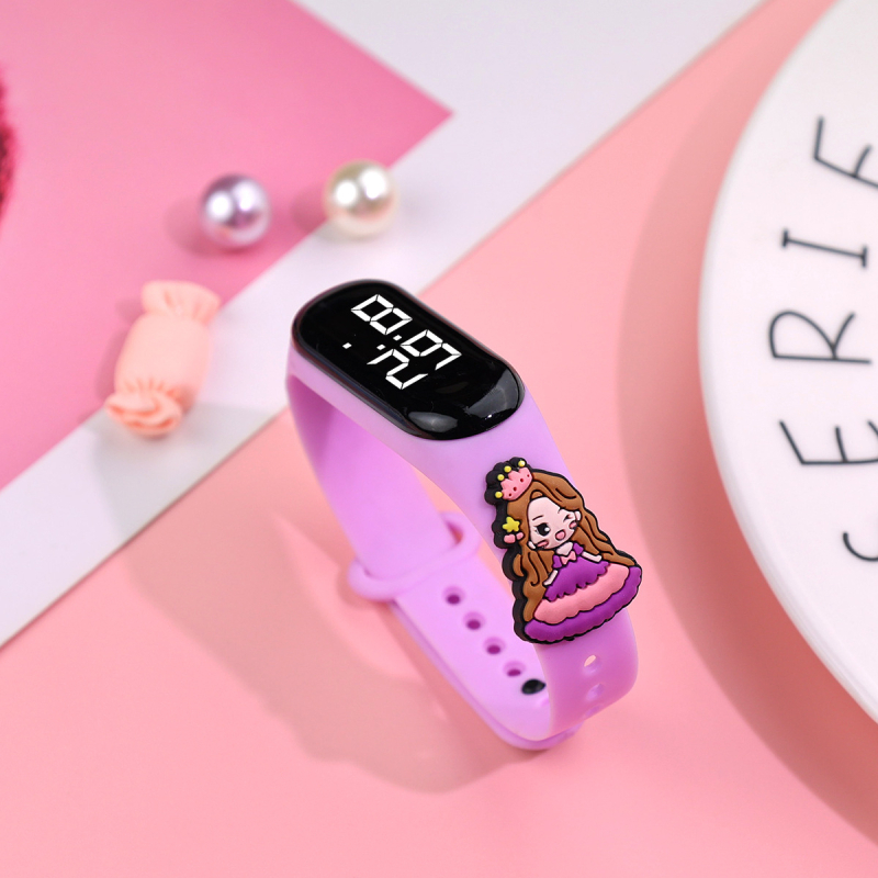 Laste elektrooniline käekell õpilastele, digitaalne näidik, veekindel 15 m, elektrooniline mehhanism, ristkülikukujuline dial 18 mm