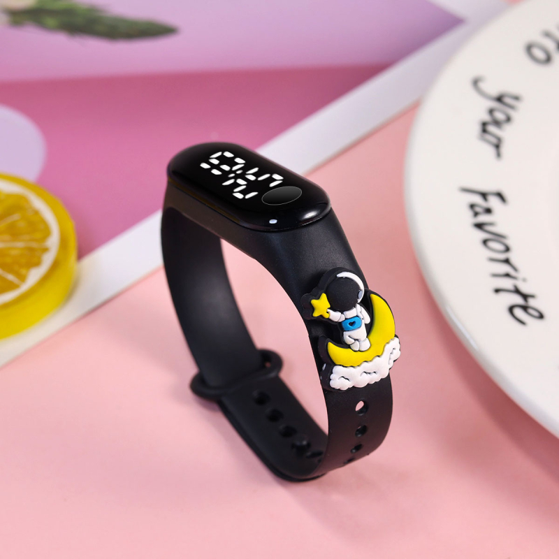 Laste elektrooniline käekell õpilastele, digitaalne näidik, veekindel 15 m, elektrooniline mehhanism, ristkülikukujuline dial 18 mm