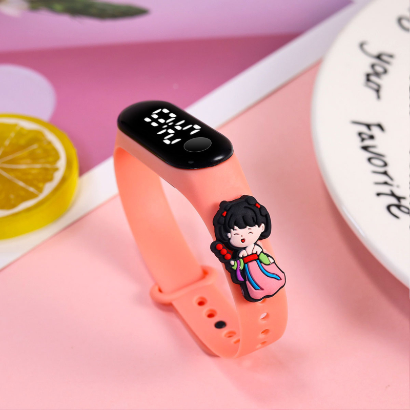 Laste elektrooniline käekell õpilastele, digitaalne näidik, veekindel 15 m, elektrooniline mehhanism, ristkülikukujuline dial 18 mm