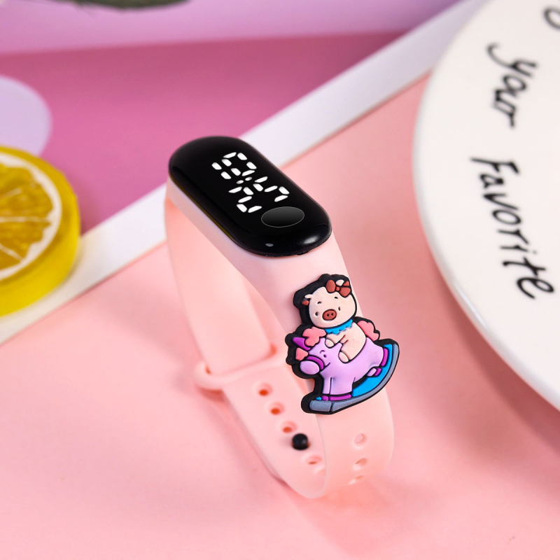 Laste elektrooniline käekell õpilastele, digitaalne näidik, veekindel 15 m, elektrooniline mehhanism, ristkülikukujuline dial 18 mm