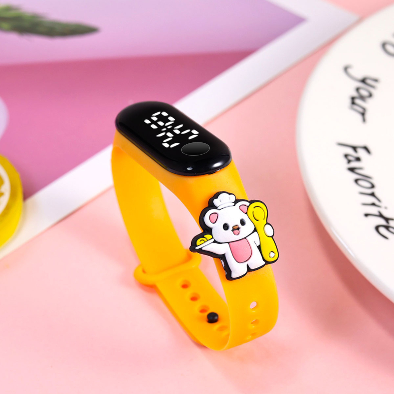 Laste elektrooniline käekell õpilastele, digitaalne näidik, veekindel 15 m, elektrooniline mehhanism, ristkülikukujuline dial 18 mm