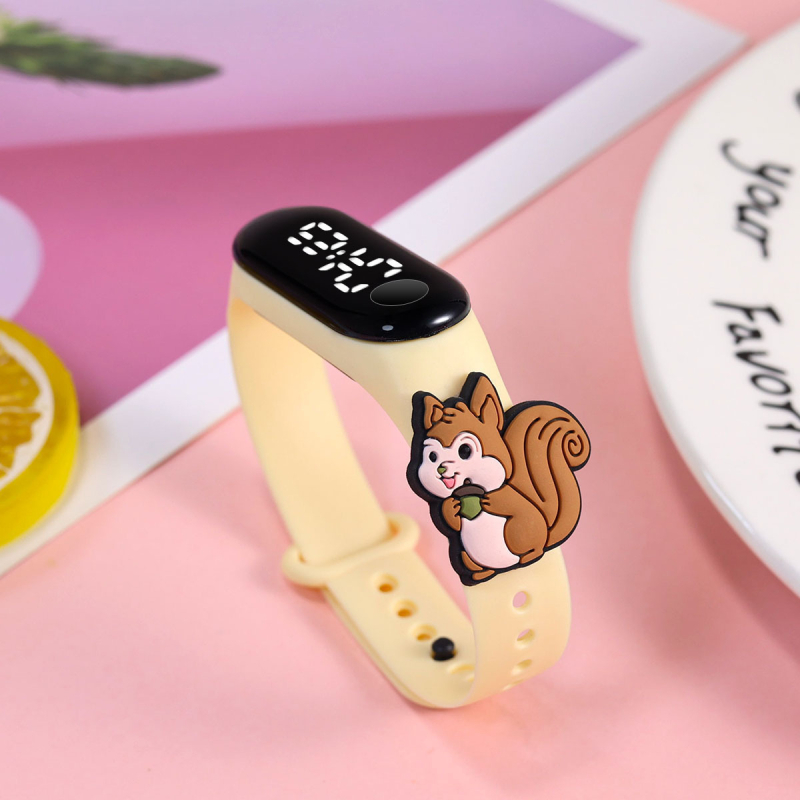 Laste elektrooniline käekell õpilastele, digitaalne näidik, veekindel 15 m, elektrooniline mehhanism, ristkülikukujuline dial 18 mm