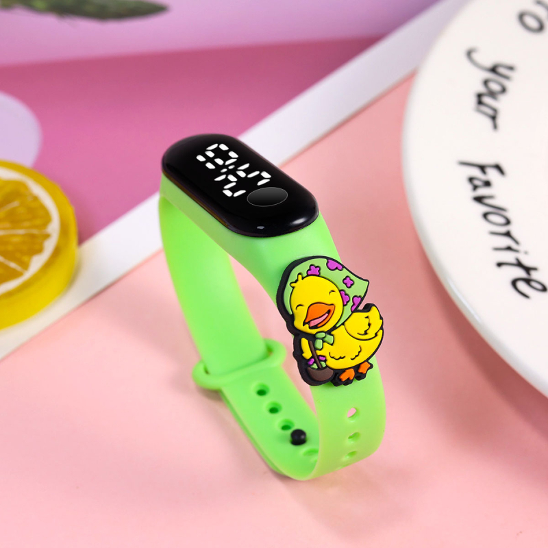 Laste elektrooniline käekell õpilastele, digitaalne näidik, veekindel 15 m, elektrooniline mehhanism, ristkülikukujuline dial 18 mm