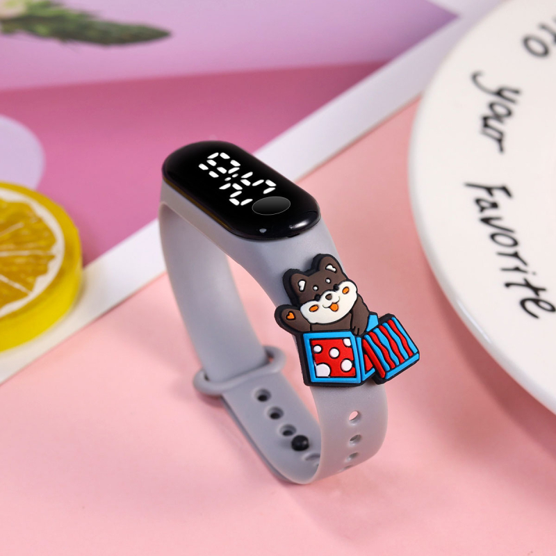 Laste elektrooniline käekell õpilastele, digitaalne näidik, veekindel 15 m, elektrooniline mehhanism, ristkülikukujuline dial 18 mm