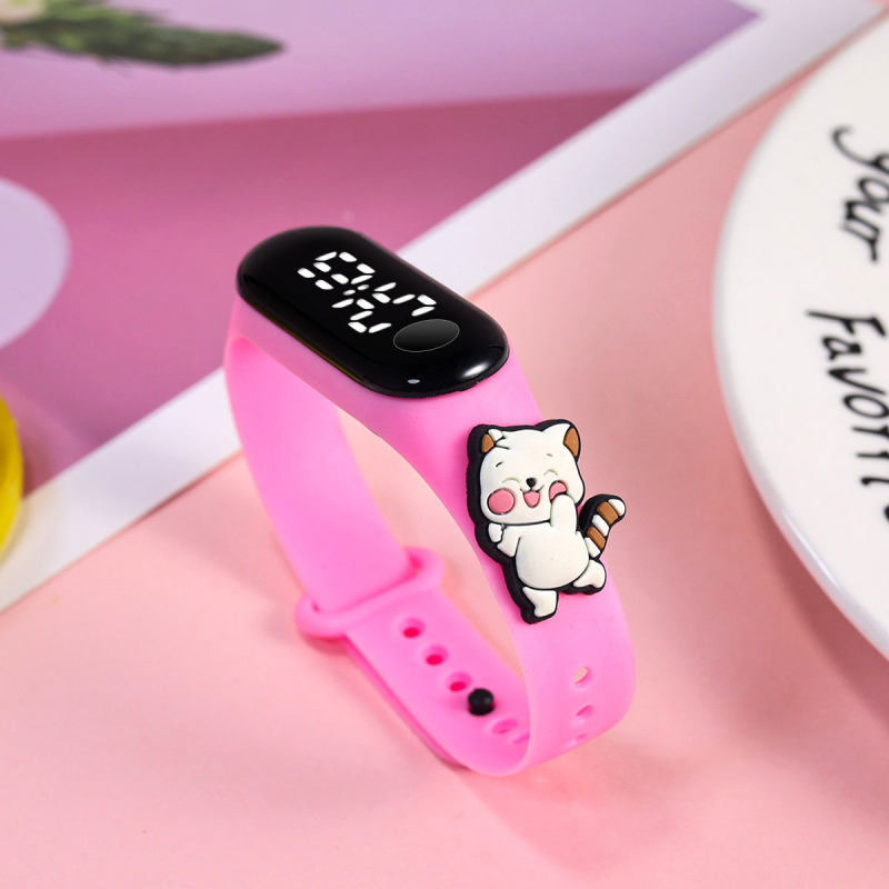 Laste elektrooniline käekell õpilastele, digitaalne näidik, veekindel 15 m, elektrooniline mehhanism, ristkülikukujuline dial 18 mm