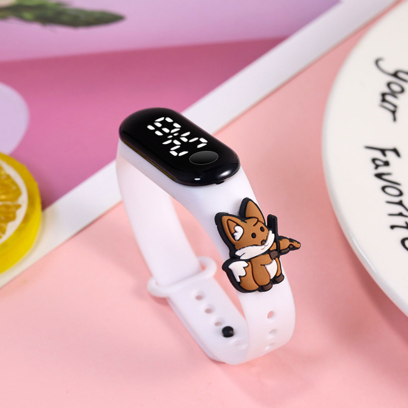 Laste elektrooniline käekell õpilastele, digitaalne näidik, veekindel 15 m, elektrooniline mehhanism, ristkülikukujuline dial 18 mm