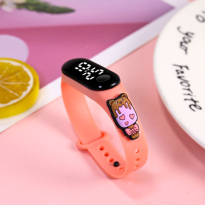 Laste elektrooniline käekell õpilastele, digitaalne näidik, veekindel 15 m, elektrooniline mehhanism, ristkülikukujuline dial 18 mm